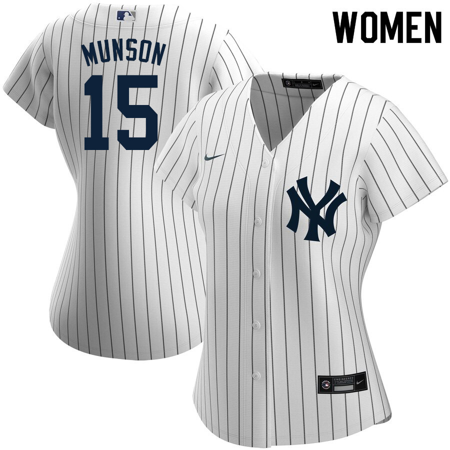 2020 Nike Women #15 Thurman Munson New York Yankees Baseball Jerseys Sale-White